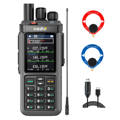 LinkMejor UV-98 PLUS 10W Walkie Talkie Multi Band Radio 2.4 Inch Screen Cross Band Repeater 1024 Channels Type-C Charging CB SSB HF FM SW MW LW Walkie Talkie