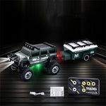 LinkMejor HG4-221/222 RTR 1/64 2.4G Mini RC Car Alloy Shell Hummer Off-Road Climbing Truck Support App Remote Controlled LED Light Simulated Vehicle Three Speed Cruise Control Desktop Toys Model Collection Gift For Boys