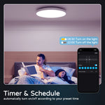 Elfeland 30W Smart RGB Ceiling Light with WiFi Bluetooth Remote Control Dimmable APP & Voice Control Compatible With Alexa Google Assistant