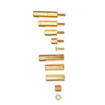 350Pcs Hexagonal Copper Column M2 Hex Nut Standoff Single Head Pillar MFF Male-Female Female For PCB Board Motherboard Spacer