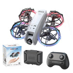 LinkMejor K100 MAX MINI WiFi FPV with LCD Screen Controller HD Dual Camera Optical Flow Hover Dazzling Lights Circle Protection Kids Gifts 2.4G 4CH 6-Axis Remote Control RC Toys Drone Quadcopter RTF