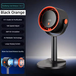 Tevorex 2-In-1 USB Rechargeable Portable Desktop Cooling Fan 360° Circulating 100 Speed Adjustable Multifunctional Electric Purification Fan with LED Smart Display for Home Office Use