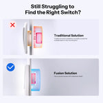 LinkMejor E1GSL 1-Gang Wall Switch Enclosure No Neutral Wire Required Ultra-Slim PC Material Clip-on Installation Enclosure for ZBMINIL2