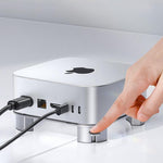 LinkMejor Desktop Stand for Mac mini M4/M4 Pro Dissipation Bracket Aluminum Alloy Mount Dock Cooling Holder Accessories