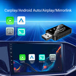 LinkMejor Q1BP 4-in-1 Wireless CarPlay Android Auto MirrorLink AirPIay Adapter Convert Wired to Wireless USB Plug and Play BT5.0