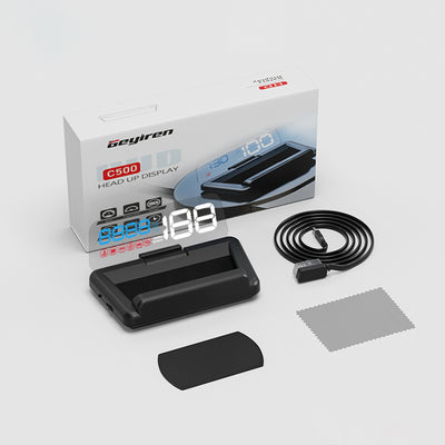 LinkMejor C500 Auto OBD2 HUD Head-Up Display EOBD Windshield Car Speedometer Projector Digital  For All Car