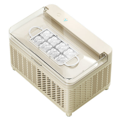 Comfook 120W Portable Mini Desktop Ice Maker Quick 8 Solid Ice Cubes in 15-20Mins Fast Ice Making Quiet & Compact for Home Office Camping Car Use