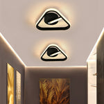 Triangle/Square/Round Black Modern LED Acrylic Ceiling Light Brief Lamp Surface Mount Fixture Light