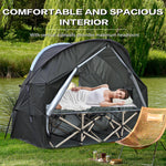 Xmund Single Soldier Tent Outdoor Camping Cycling Simple Tent Storage Room Tent 1person Carport Anti-tear 210D Oxford Silver Coated Portable Waterproof