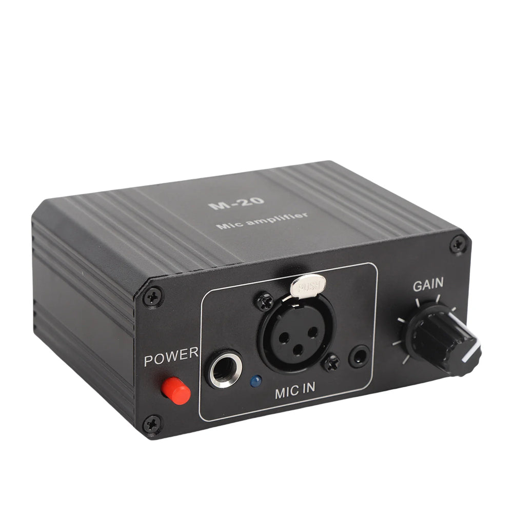 High Gain 48V Microphone Preamp Low Noise XLR Output Balanced Amplifier Compact Design for Dynamic and Condenser Mic Professional Audio