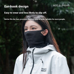 LinkMejor Ear-hook Cycling Face Masks Lightweight High Elastic Breathable Warm Windproof Neck Scarf Sunscreen Mask Face Cover for Outdoor Sports
