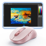 LinkMejor F02 2.4G Ergonomic Wireless Mouse 1600 DPI Portable Mute Mice for Laptop Computer PC Macbook Office Home