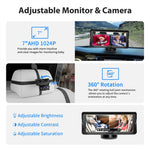 Car Baby Camera Dual Channel 6.8inch 1080P Display with 2 IR Night Camera and 150° Wide View Angle Automotive Baby Camera