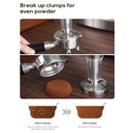 HiBREW 3 in 1 Constant Pressure Coffee Tamper 51mm 54mm 58mm Powder Press with Calibrated Spring Barista Pro Stainless Steel