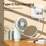 Multifunctional Umbrella Clip Fan USB Charging Outdoor Portable 3 Speed Wind Mini Handheld Desk Fan
