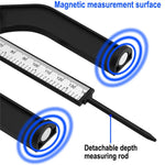 LinkMejor Digital Depth Gauge High-Precision Measurement Tool with LCD Display 0.01MM Resolution ±0.2mm Accuracy 80mm Range Aluminum Alloy ABS Housing for Woodworking Monitors Saw Blades