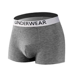 4pcs Men's Underwear, Fashion Waistband Cotton Casual Mid-waist Boxer Briefs Shorts, Breathable Comfy Stretchy Boxer Trunks, Sports Shorts