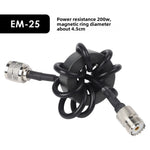 Shortwave Choke Coil Magnetic Ring EM-25 EM-43 HF Radio Accessory 200W 1000W Noise Suppression Electromagnetic Interference Reduction