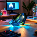 LinkMejor The Underwater World Creative Resin Night Light Wooden Base Desktop Ornament