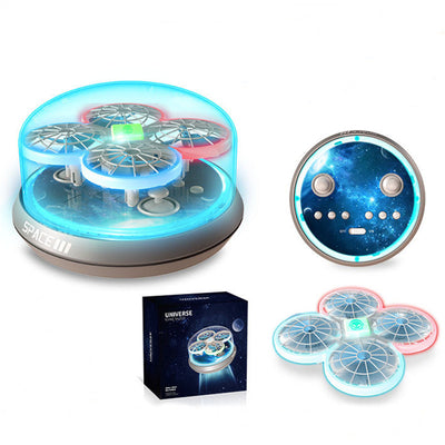 LinkMejor 823 UFO All-in-One Storage Creative Design Headless Mode 360° Rolling Dazzling lights 2.4G 4CH 6-Axis Remote Control Toys RC Drone Quadcopter RTF