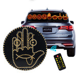 Car LED Fun Expression Gesture Palm Light Smile Face Light Rear Window Multi-Function Warning Car Interesting Expression Remote Control LED Lighting