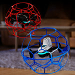 LinkMejor YL16 Competition Racing Flying Football Drone Removable 2 Batteries Design Altitude Hold Mode Gradient Lighting Grid Full Protection Child Gift Toys RC Quadcopter RTF
