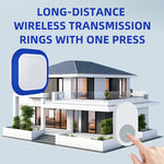 Smart Wireless Doorbell 200-300m Long-Distance 4 Levels Volume Adjustable 38 Ringtones 7 Colors Lighting Ultra-Long battery Waterproof Plug&Play Music Doorbell