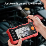 2-in-1 OBD2 Automotivo Scanner Endoscope Car Diagnostic Tool 4.0" IPS Screen 2.0MP HD Inspection Camera Engine Fault Code Reader & Clear Tool