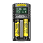 LinkMejor UM2 LCD Display 5V/2A Lithium Battery Charger USB QC Smart Rapid Charger For AA AAA 18650 21700 26650