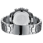 LinkMejor Business Men's Watches Fashion Luxury Stainless Steel Quartz Watches Waterproof Chronograph Multifunctional Watches