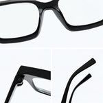 Classic Square Black Reading Glasses for Men Women HD Anti-blue Light Eye Protection Presbyopia Eyeglasses