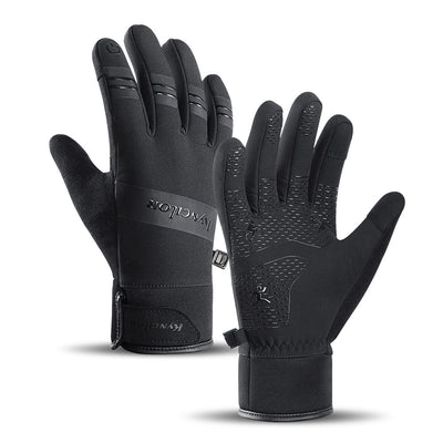 LinkMejor 3M Thick Winter Cycling Gloves for Men Women Waterproof Touchscreen Fleece Warm Motorcycle Gloves for Outdoor Sports