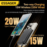 LinkMejor ES-D017 20W 10000mAh Magnetic Power Bank Digital Display External Battery Power Supply with 1 Input & 2 Outputs Fast Charging for iPhone 16 16 Pro 15 14 13 Pro Max for Samsung Galaxy Z Flip6 for Xiaomi 15pro for Huawei Mate XT