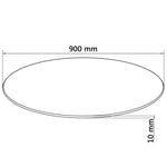 Desk Top Tempered Glass Round 35.4"