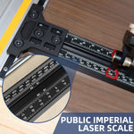 LinkMejor Track Saw Parallel Guide System 0-147.9cm Scale Range with Micro Adjustable Flip Stop and Zero Calibration Repeatable Cuts Compatible with Makita / Festool / Milwaukee Guide Rail
