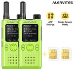 2Pcs Baofeng AT1 POC Radio Create Groups Freely Global 4G Network Walkie Talkie Unlimited Distance Portable ALERVITES Ham Radio