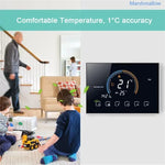 Tuya WiFi Smart Programmable Thermostat for Electric Heating LCD Display Touch Panel APP Voice Control Work with Alexa Google Home