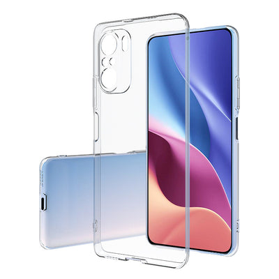 LinkMejor for POCO F3 Global Version Protective Case Crystal Transparent Shockproof Non-Yellow with Lens Protection Hard PC Back Cover