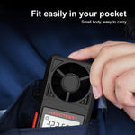 LinkMejor HT605 Digital Anemometer Portable Wind Speed Meter Windmeter LCD Backlight Display Temperature Humidity Meter