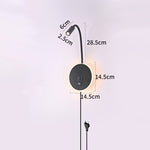 Wall Mounted Reading Lamp with USB Port Bedside Spot light American Style Adjustable Angle Modern Wall Mounted LED Bed Lamp
