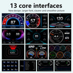 6-inch LCD Screen P3 Car Head Up Display 36 Function OBD+GPS Dual System HUD Slope Meter Accelerometer Breathing Ambient Light