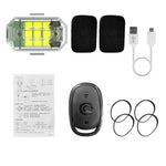 LinkMejor M3 Universal Night Flying LED Flash Light Wireless Control Rechargeable Warning Signal Lamp AntiCollision Strobe Blinker for DJI Mini 3 PRO / Mavic 3 / Mini 2 / FIMI X8 SE / Hubsan ZINO PRO Drone