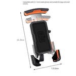 LinkMejor 4.7-7inch Adjustable Bike Phone Holder Shockproof Motorcycle Phone Handlebar Riding Navigation Frame 360 Rotation Bicycle Mount Accessories