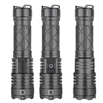 LinkMejor XHP70 1500LM 300m Ultrabright Strong Flashlight Powerful LED Torch Type-C Rechargeable Telescopic Zoom