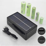 IPRee 18650 Solar Battery Charger Dual Slot USB LCD For 5V 1200mA 14500 16340 26650 Rechargeable Batteries Intelligent Fast Charging