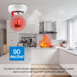 Tuya Wifi Smoke Sensor Fire Detect Alarm Smart Home Security Fire Protection Work with Alexa Google Home