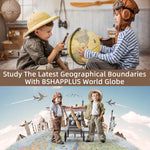 12" Illuminated World Globe 720° Rotating Education Cartography Map W/ LED Light