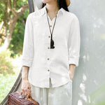 LinkMejor Women Comfortable Solid Color Blouse Fashion Long Sleeve O-Neck Shirt Casual Loose Basic Tops