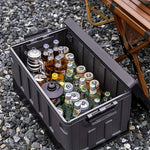 Xmund Large Capacity Foldable Camping Storage Box, Car Trunk Organizer Box with Open-Top Design, Waterproof & Stackable for SUV, Truck, Outdoor Camping, Home
