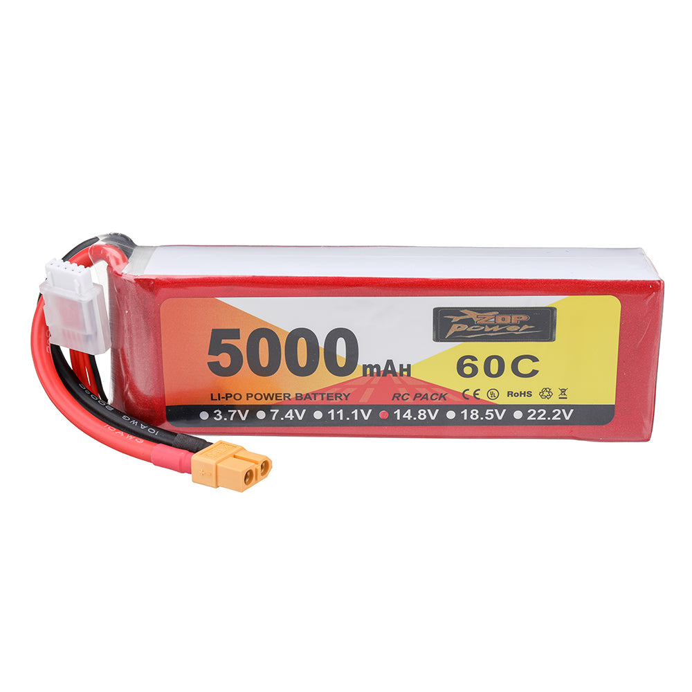 LinkMejor 14.8V 5000mAh 60C 4S LiPo Battery XT60 Plug for RC Drone